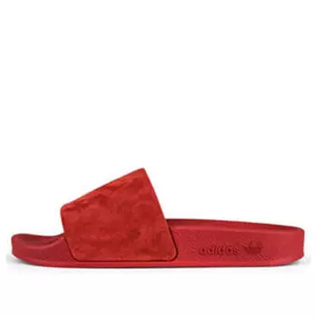 Тапочки adilette suede slide 'cartoon eye' Adidas, красный