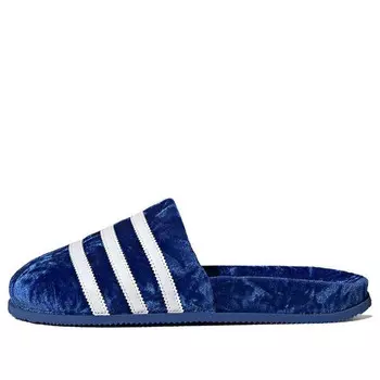 Тапочки adimule slide 'blue velvet' Adidas, синий