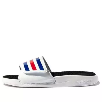 Тапочки adissage tnd velcro soft sole cozy sports slippers white blue red Adidas, белый