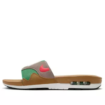 Тапочки air max 1 slide 'powerwall' Nike, бежевый