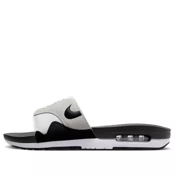 Тапочки air max 1 slide 'white black' Nike, белый