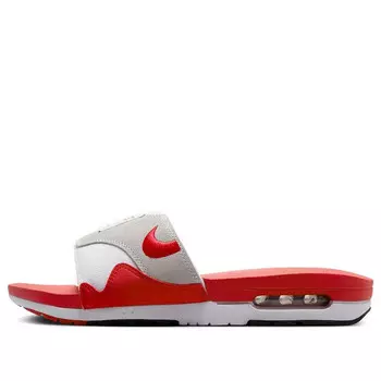 Тапочки air max 1 slide 'white university red' Nike, белый
