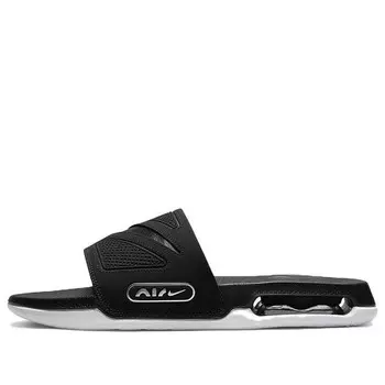 Тапочки air max cirro slide 'black metallic silver' Nike, черный
