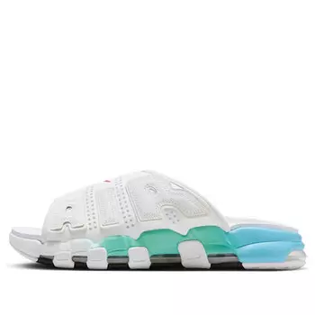 Тапочки air more uptempo slide 'aqua' Nike, белый