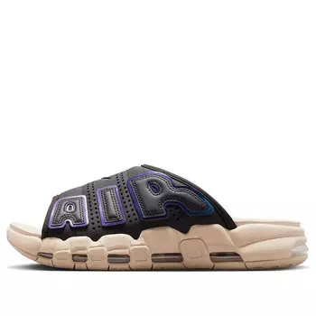 Тапочки air more uptempo slide 'iridiscent' Nike, черный