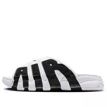 Тапочки air more uptempo slide 'white varsity red black' Nike, белый