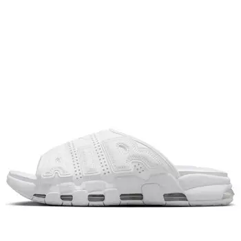 Тапочки air more uptempo slides 'triple white' Nike, белый