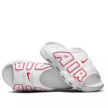 Тапочки air more uptempo 'white red Nike, белый