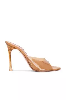 Тапочки Alexa Glass 105 из ПВХ Amina Muaddi, цвет Latte