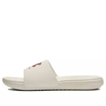 Тапочки ansa fixed slide 'ivory red fusion' Under Armour, белый