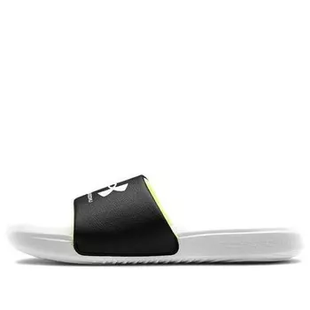 Тапочки ansa fixed slides 'white black' Under Armour, черный