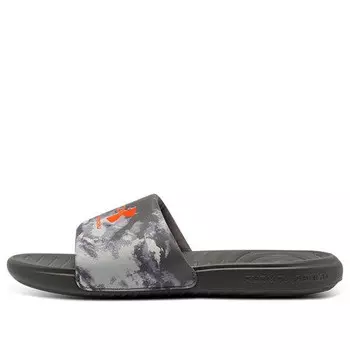 Тапочки ansa graphic slide 'concrete white' Under Armour, черный