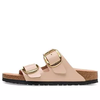 Тапочки arizona big buckle nubuk leather narrow fit 'soft pink' Birkenstock, розовый