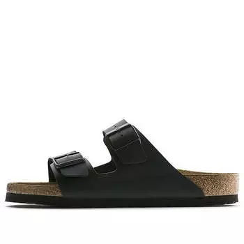 Тапочки arizona birko-flor narrow fit 'black' Birkenstock, черный