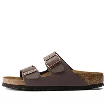 Тапочки arizona birko-flor nubuck sandals 'mocha' Birkenstock, коричневый