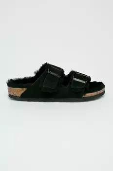 Тапочки Arizona Fur Birkenstock, черный