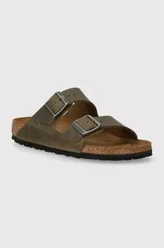 Тапочки Arizona из нубука Birkenstock, зеленый