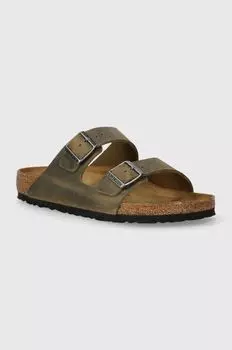 Тапочки Arizona из нубука Birkenstock, зеленый