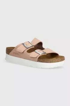 Тапочки Arizona Platform Flex x Papillio из нубука Birkenstock, розовый