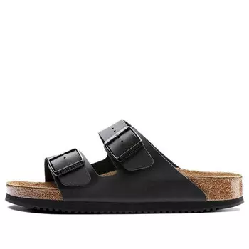 Тапочки arizona prof birko-flor narrow fit 'black' Birkenstock, черный