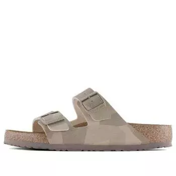 Тапочки arizona soft footbed suede leather sandals 'midnight blue' Birkenstock, синий