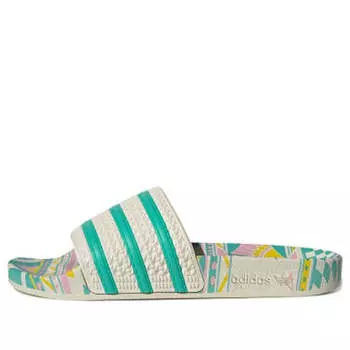 Тапочки arizona x adilette 'iced tea with lemon flavor' Adidas, белый