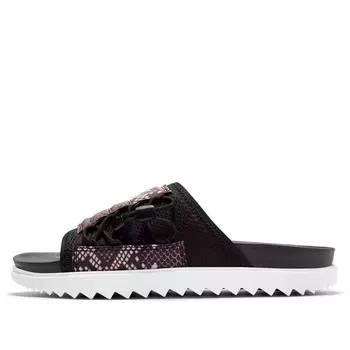 Тапочки asuna slide print 'snakeskin' Nike, черный