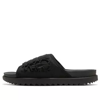 Тапочки asuna slide 'triple black' Nike, черный