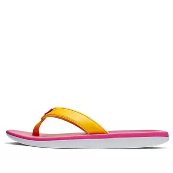Тапочки bella kai thong pink/yellow Nike, розовый