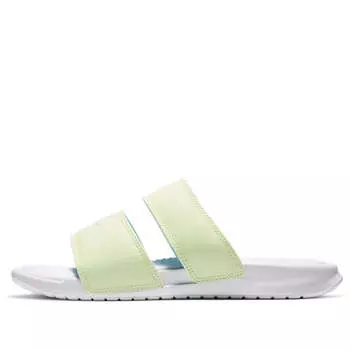 Тапочки benassi duo ultra slide white/yellow Nike, белый
