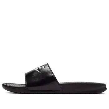 Тапочки benassi jdi 'black pure platinum' Nike, черный
