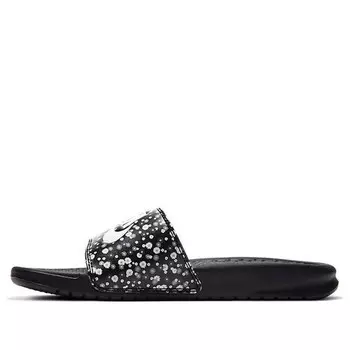 Тапочки benassi jdi floral slide 'black' Nike, черный