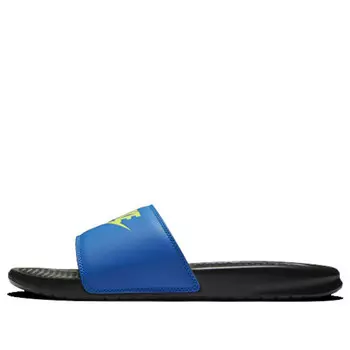 Тапочки benassi jdi mismatch fashion blue black slippers 'black' Nike, черный
