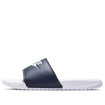 Тапочки benassi jdi mismatch navy/white Nike, синий
