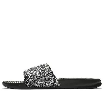 Тапочки benassi jdi print 'black summit white' Nike, черный