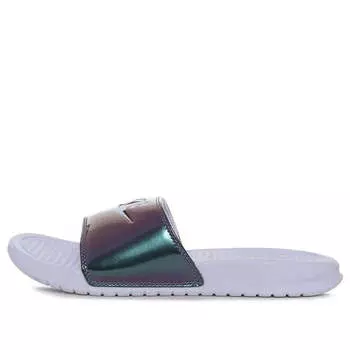 Тапочки benassi jdi print 'purple white' Nike, фиолетовый