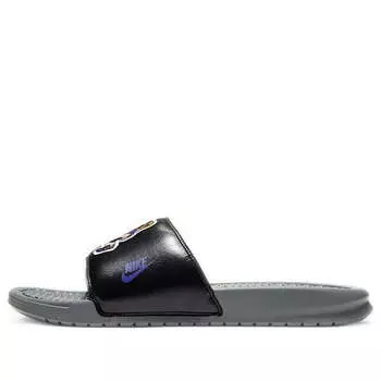 Тапочки benassi jdi print slide 'hiker cartoon' Nike, черный