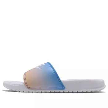Тапочки benassi jdi print slide 'white hyper royal' Nike, белый