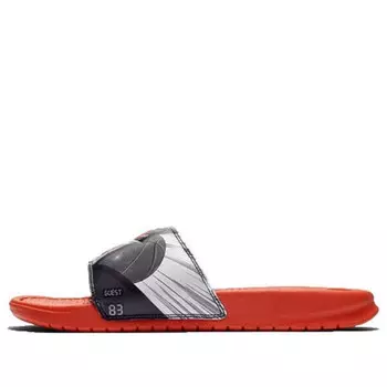 Тапочки benassi jdi print 'team orange' Nike, черный