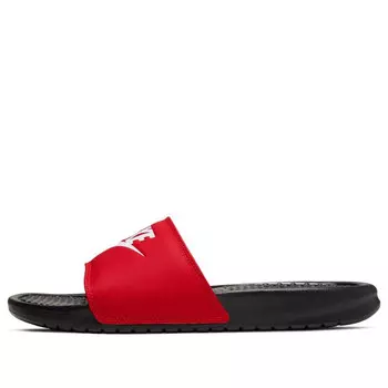 Тапочки benassi jdi slide 'black university red' Nike, черный