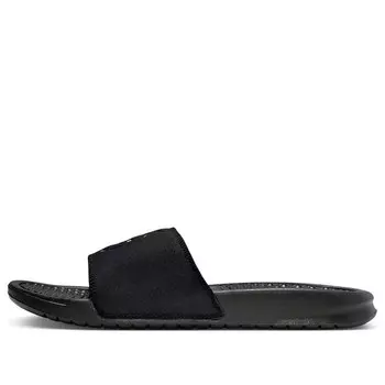 Тапочки benassi n7 slides 'black' Nike, черный