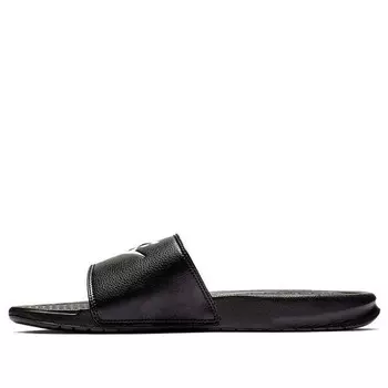 Тапочки benassi slide 'black' Nike, черный