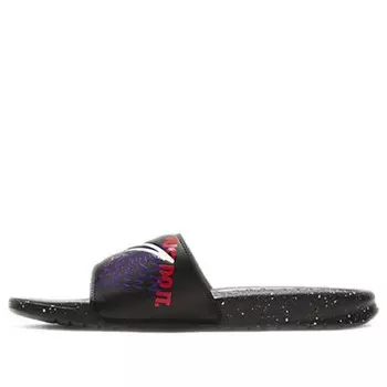 Тапочки benassi slide 'planet of hoops' Nike, черный
