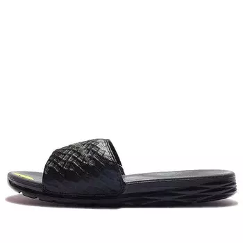 Тапочки benassi solarsoft 2 'anthracite' Nike, черный