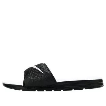 Тапочки benassi solarsoft 'black' Nike, черный