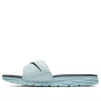 Тапочки benassi solarsoft 'mint black' Nike, зеленый
