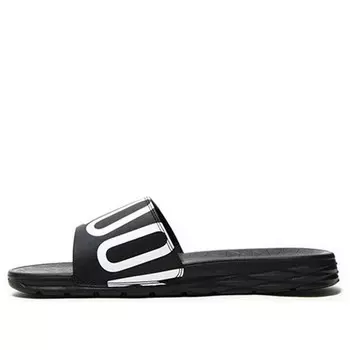 Тапочки benassi solarsoft nba slide 'brooklyn black' Nike, черный