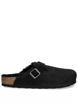 Тапочки Birkenstock Boston из овчины, черный