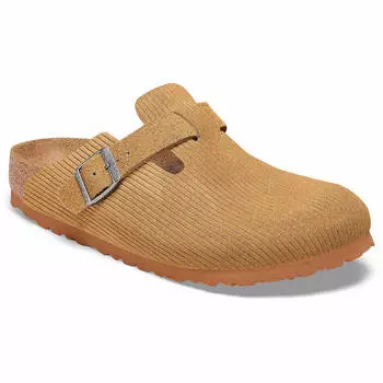 Тапочки Birkenstock Sandale Boston Suede Embossed, светло-коричневый