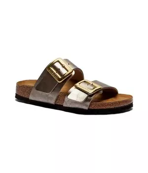 Тапочки Birkenstock Sydney с добавлением кожи, золотой